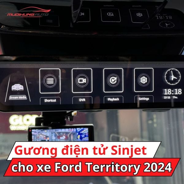 Gương Điện Tử Sinjet H10 Cho Xe Ford Territory 2024