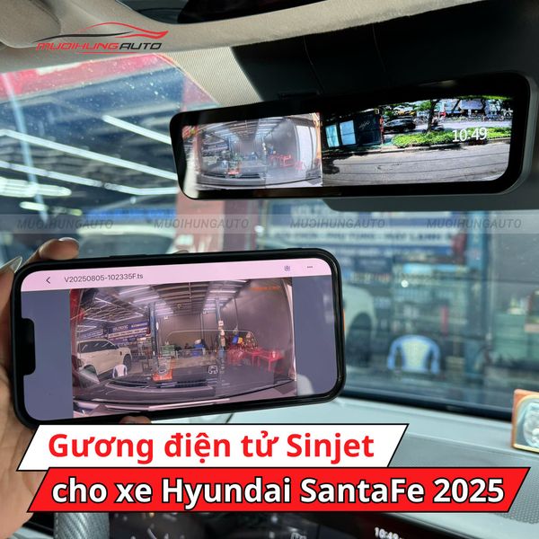 Gương Điện Tử Sinjet Cho Xe Hyundai SantaFe 2025