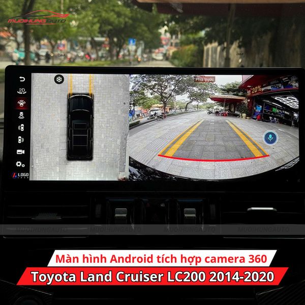 Màn Hình Android Tích Hợp Camera 360 Độ Cho Xe Toyota Land Cruiser LC200 2014-2020