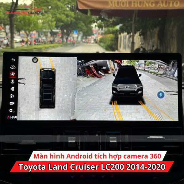 Màn Hình Android Tích Hợp Camera 360 Độ Cho Xe Toyota Land Cruiser LC200 2014-2020