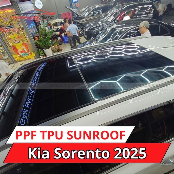 Kia Sorento 2025 Dán Phim PPF TPU SUNROOF Cách Nhiệt Cửa Sổ Trời