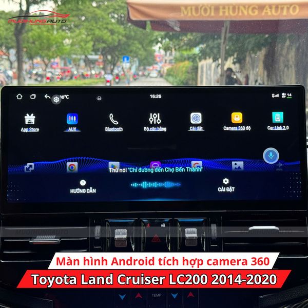 Màn Hình Android Tích Hợp Camera 360 Độ Cho Xe Toyota Land Cruiser LC200 2014-2020