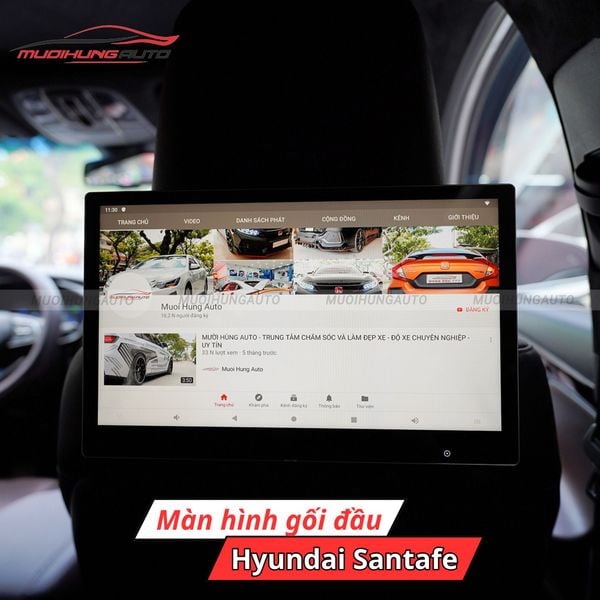 Màn Hình Gối Đầu Ô Tô Hyundai Santafe