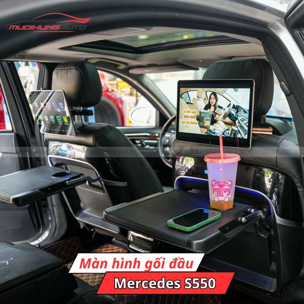 Màn Hình Gối Đầu Ô Tô Mercedes S550