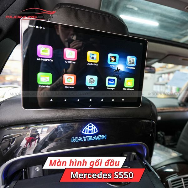 Màn Hình Gối Đầu Ô Tô Mercedes S550