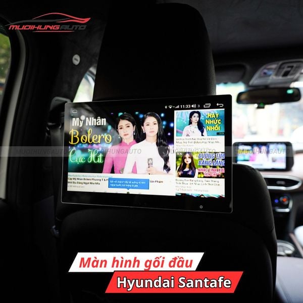 Màn Hình Gối Đầu Ô Tô Hyundai Santafe