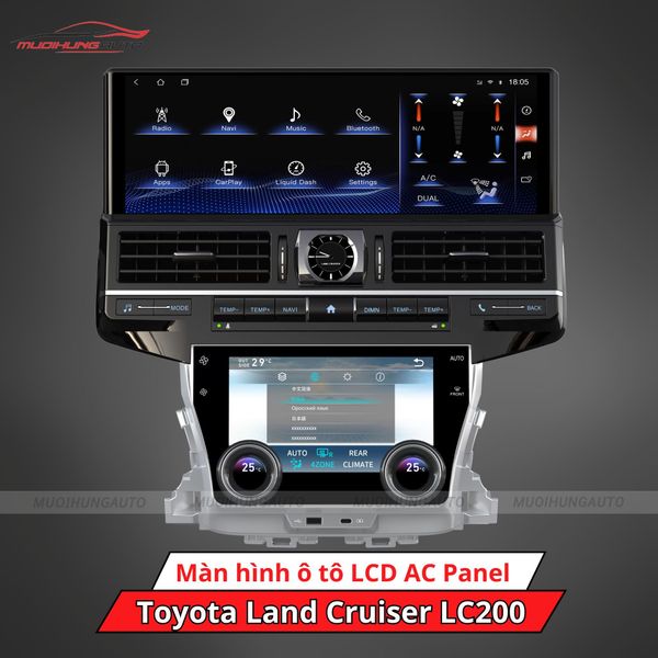 Màn Hình Ô Tô LCD AC Panel Cho Xe Toyota Land Cruiser LC200