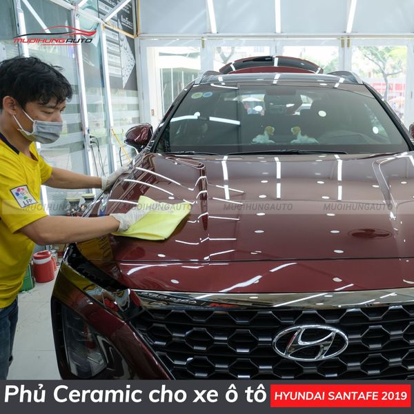 Phủ Ceramic Cho Xe Ô Tô Hyundai Santafe 2019