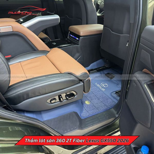 Thảm Lót Sàn Ô Tô 360 2T Fiber Lexus GX550 2026