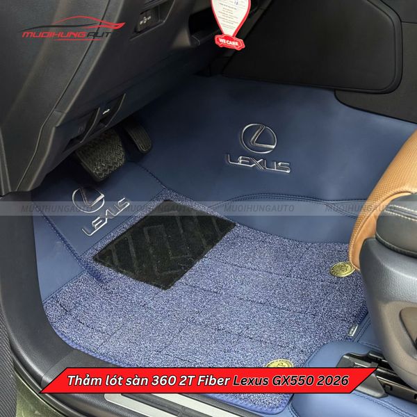 Thảm Lót Sàn Ô Tô 360 2T Fiber Lexus GX550 2026