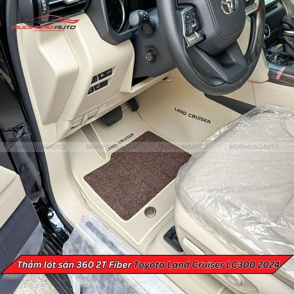 Thảm Lót Sàn Ô Tô 360 2T Fiber Toyota Land Cruiser LC300 2024