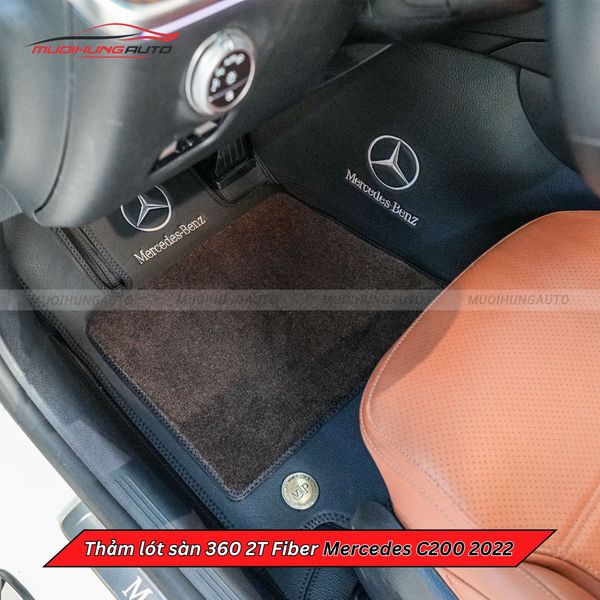 Thảm Lót Sàn Ô Tô 360 2T Fiber Mercedes C200 2022