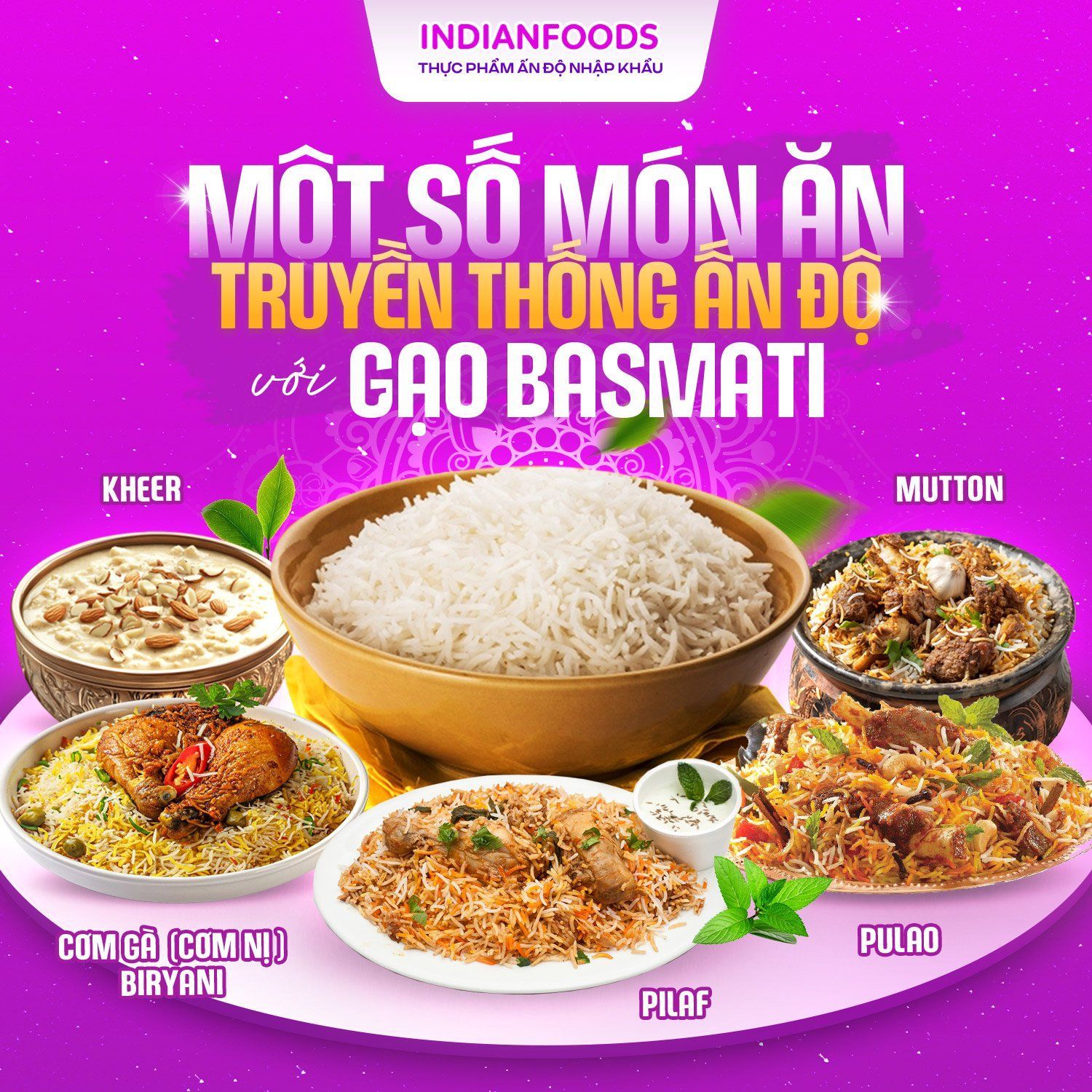 Gợi ý một số món ăn truyền thông được chế biến bằng gạo basmati
