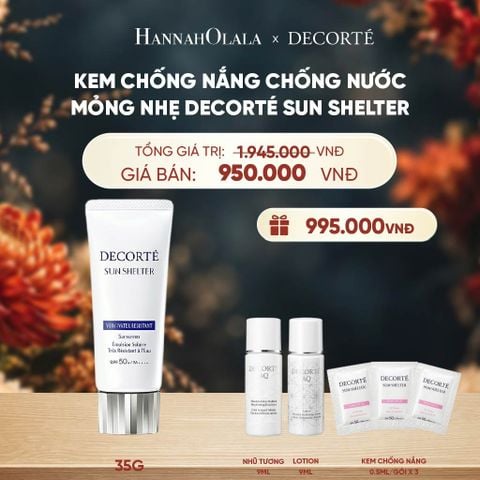  KEM CHỐNG NẮNG DECORTÉ SUN SHELTER _ KHÔNG NÂNG TÔNG - A484 
