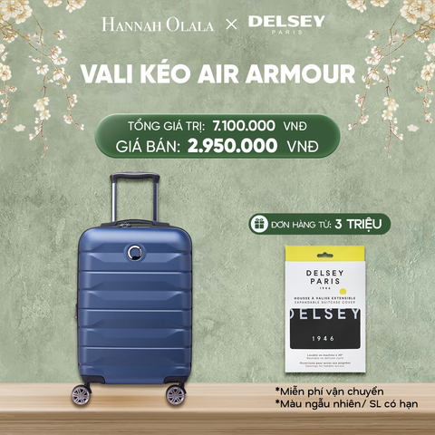  DEAL18: VALI KÉO AIR ARMOUR SIZE CABIN S 
*Tặng kèm bao trùm Delsey 