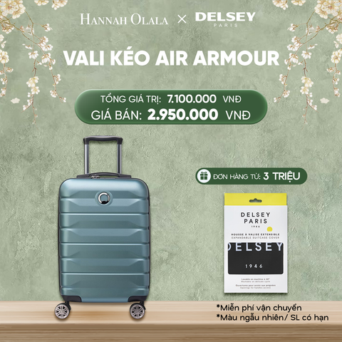  DEAL18: VALI KÉO AIR ARMOUR SIZE CABIN S 
*Tặng kèm bao trùm Delsey 