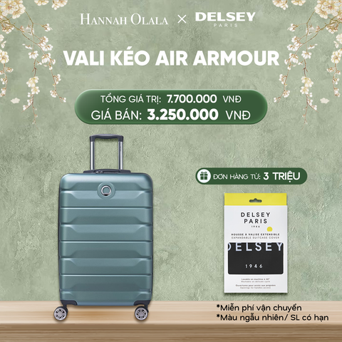 DEAL19: VALI KÉO AIR ARMOUR SIZE CABIN M 
*Tặng kèm bao trùm Delsey 