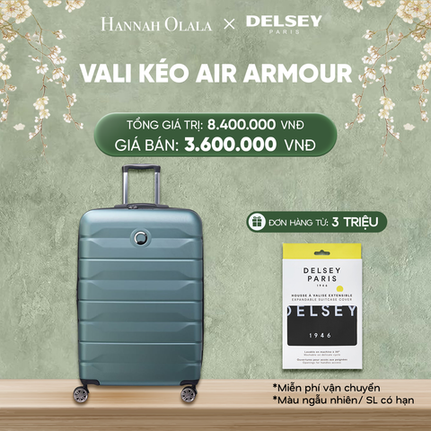  DEAL20: VALI KÉO AIR ARMOUR SIZE CABIN L 
*Tặng kèm bao trùm Delsey 