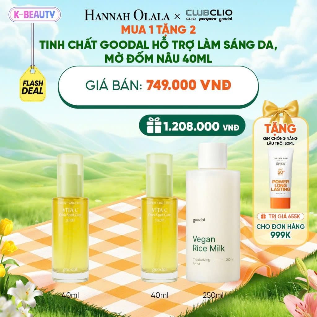  [FLASH DEAL] MUA 1 TẶNG 2 TINH CHẤT GOODAL HỖ TRỢ LÀM SÁNG DA, MỜ THÂM 40ML 