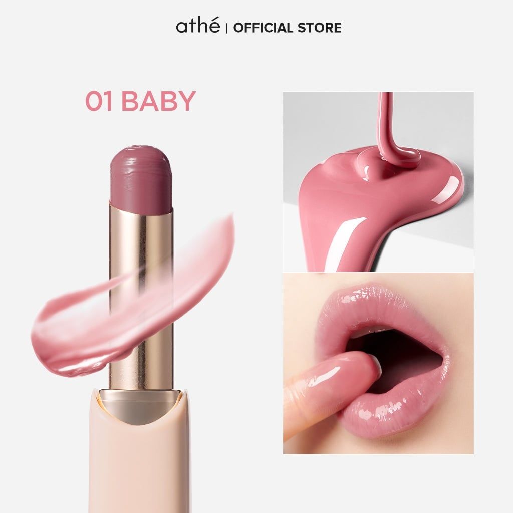  A1718_DEAL 6: MUA 1 TẶNG 1 SON DƯỠNG CĂNG BÓNG ATHÉ AUTHENTIC LIP GLOWY BALM CHO ĐÔI MÔI RẠNG RỠ SIÊU MỀM MỊN 3.4G 