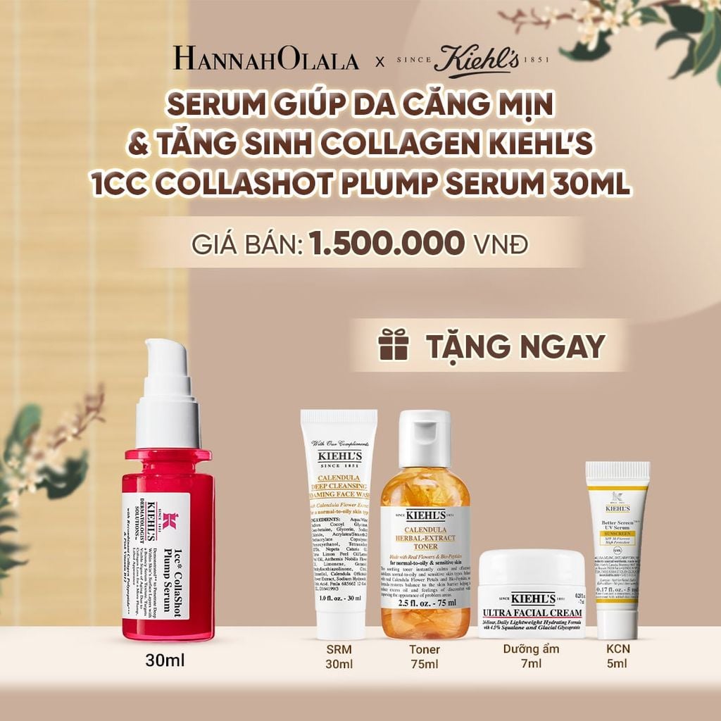  SERUM GIÚP DA CĂNG MỊN & TĂNG SINH COLLAGEN KIEHL’S 1CC COLLASHOT PLUMP SERUM 30ML - A286 