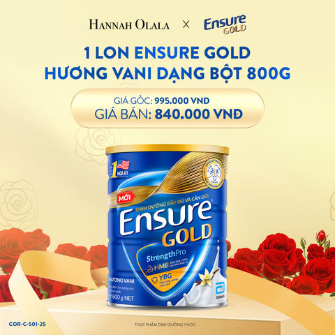  E96_DEAL 7: 1 LON ENSURE GOLD DẠNG BỘT 800G (VANI) 