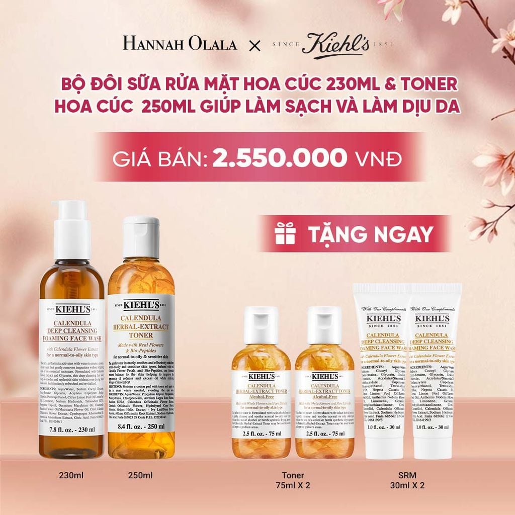  BỘ ĐÔI SỮA RỬA MẶT HOA CÚC 230ML & TONER HOA CÚC 250ML GIÚP LÀM SẠCH VÀ LÀM DỊU DA - A2026 