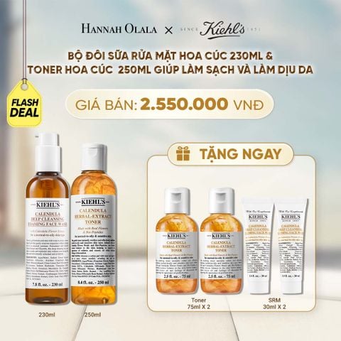  BỘ ĐÔI SỮA RỬA MẶT HOA CÚC 230ML & TONER HOA CÚC 250ML KIEHL'S GIÚP  LÀM SẠCH VÀ LÀM DỊU DA - A2026 