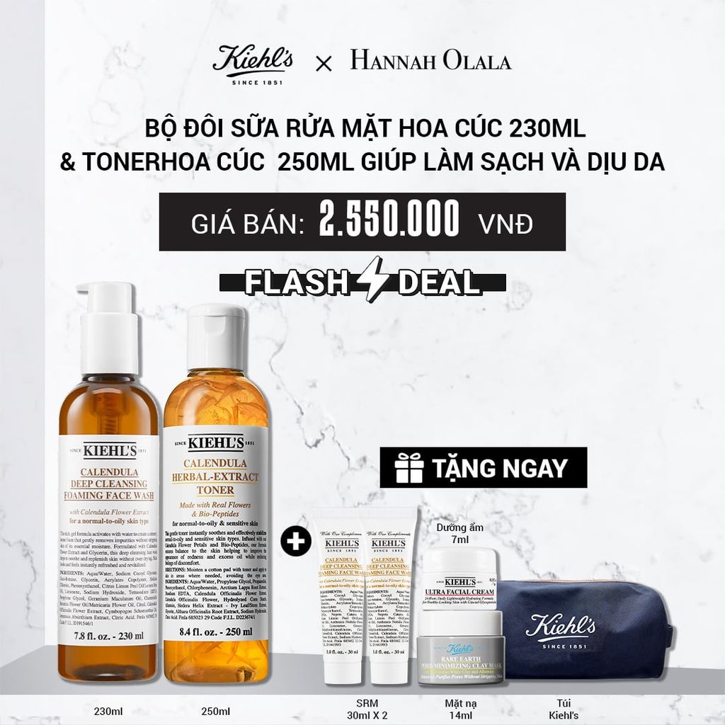  [FLASH DEAL] BỘ ĐÔI SỮA RỬA MẶT HOA CÚC 230ML & TONER HOA CÚC 250ML GIÚP LÀM SẠCH VÀ LÀM DỊU DA 