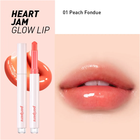  C118_DEAL 5: SON THỎI BÓNG PERIPERA HEART JAM GLOW LIP 1.4G 
