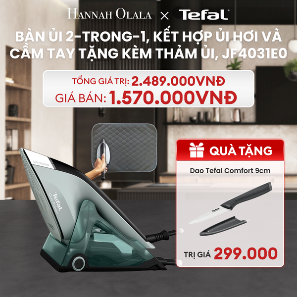  DEAL 2: BÀN ỦI 2-TRONG-1, KẾT HỢP ỦI HƠI VÀ CẦM TAY TẶNG KÈM THẢM ỦI, JF4031E0 