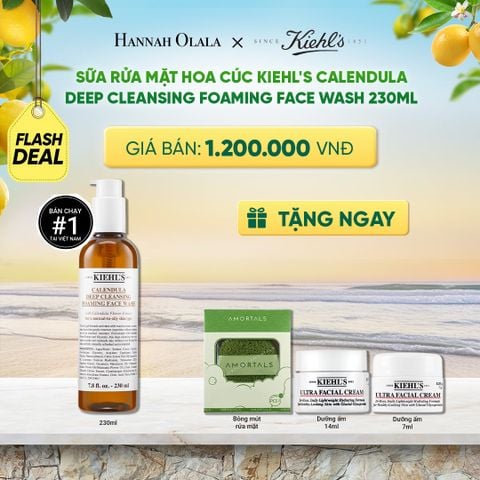  [FLASH DEAL] SỮA RỬA MẶT HOA CÚC KIEHL'S CALENDULA DEEP CLEANSING FOAMING FACE WASH 230ML - A1425 
