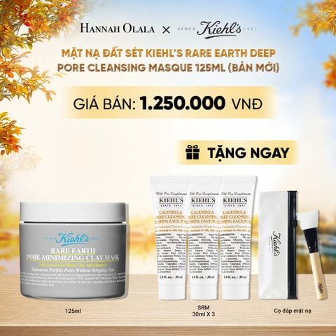  MẶT NẠ ĐẤT SÉT GIẢM DẦU & THU NHỎ LỖ CHÂN LÔNG KIEHL'S RARE EARTH DEEP PORE CLEANSING MASQUE 125ML (MỚI) - E330 
