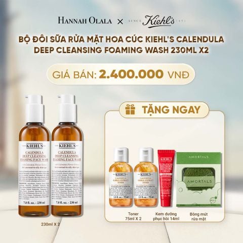  BỘ ĐÔI SỮA RỬA MẶT HOA CÚC KIEHL'S CALENDULA DEEP CLEANSING FOAMING FACE WASH 230ML X2 - A2027 