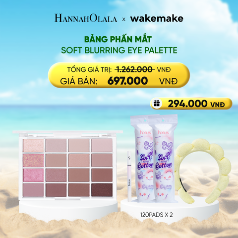  DEAL 4: WAKEMAKE BẢNG PHẤN MẮT SOFT BLURRING EYE PALETTE 14G 