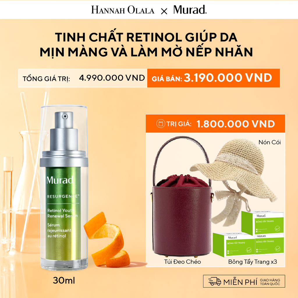  TINH CHẤT RETINOL GIÚP DA MỊN MÀNG VÀ LÀM MỜ NẾP NHĂN 30ML DEAL 3: 