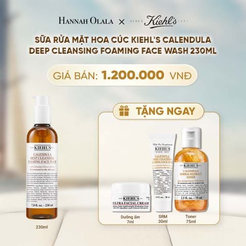  SỮA RỬA MẶT HOA CÚC KIEHL'S CALENDULA DEEP CLEANSING FOAMING FACE WASH 230ML - A1701 