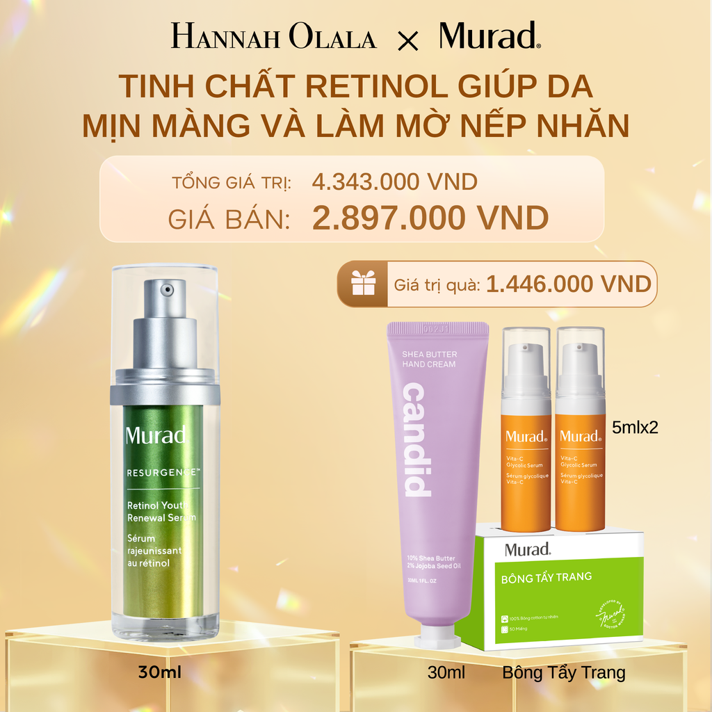  DEAL 3: TINH CHẤT RETINOL GIÚP DA MỊN MÀNG VÀ LÀM MỜ NẾP NHĂN 30ML 