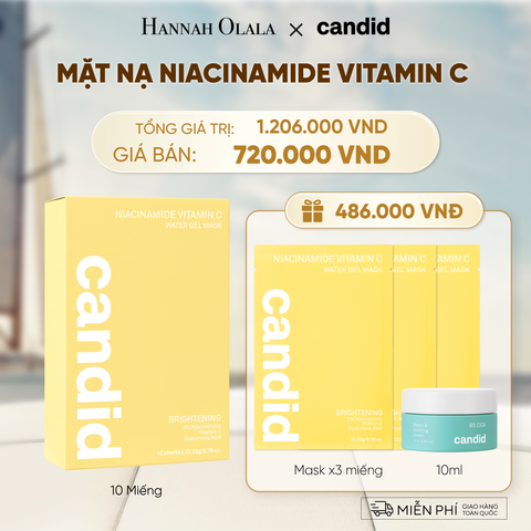  HỘP 10 MIẾNG MẶT NẠ DƯỠNG SÁNG NIACINAMIDE VITAMIN C 