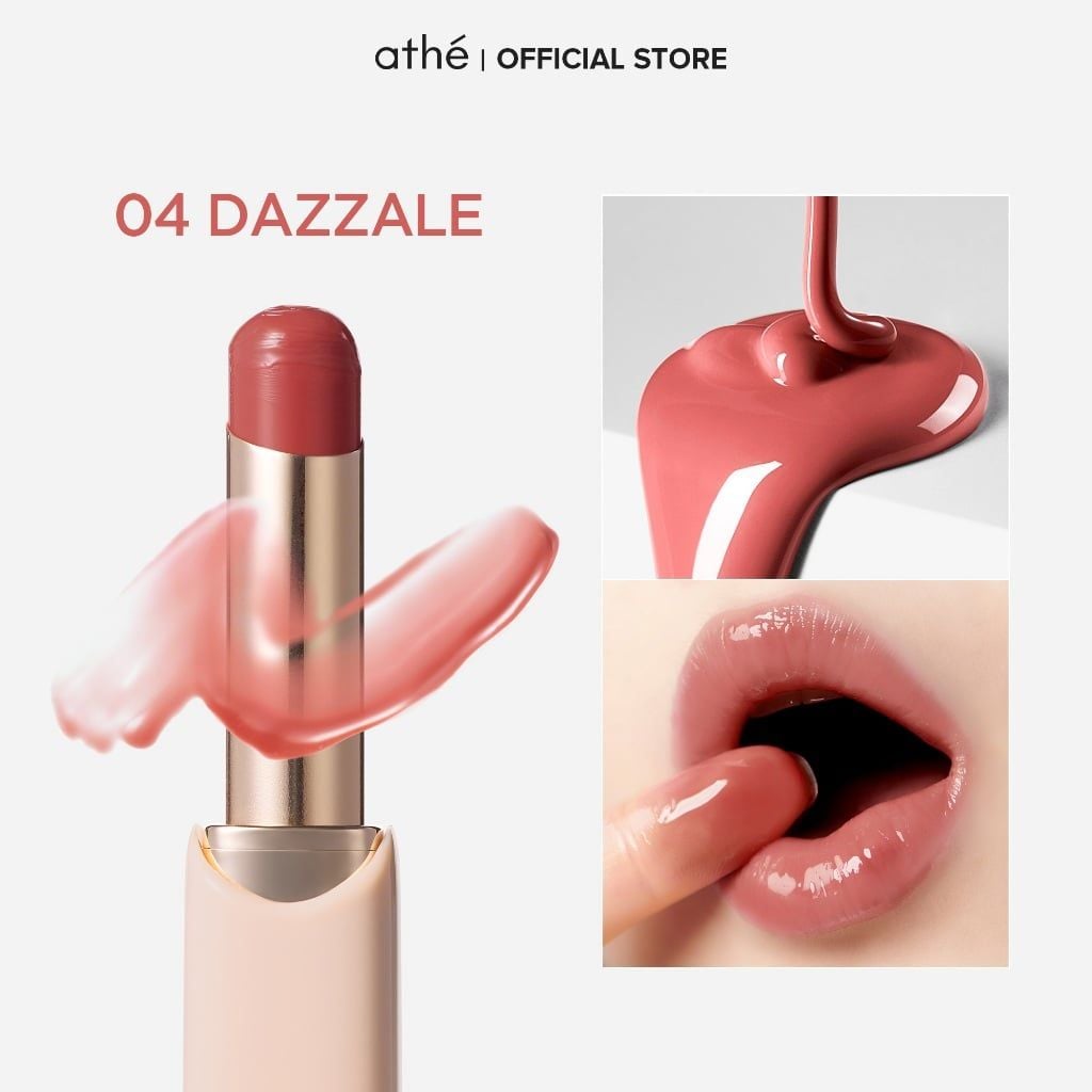  A1733_DEAL 2: SON DƯỠNG CĂNG BÓNG ATHÉ AUTHENTIC LIP GLOWY BALM CHO ĐÔI MÔI RẠNG RỠ SIÊU MỀM MỊN 3.4G 