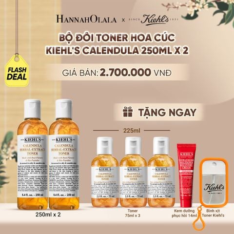  BỘ ĐÔI NƯỚC CÂN BẰNG HOA CÚC KIEHL'S CALENDULA HERBAL EXTRACT ALCOHOL-FREE TONER 250ML X2 - A290 