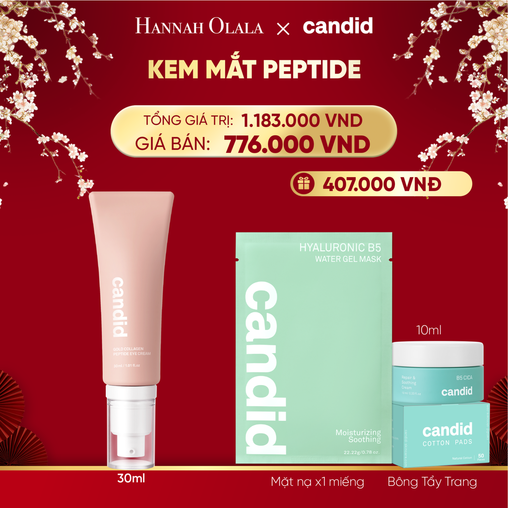  DEAL 4: KEM MẮT PEPTIDE GIẢM NẾP NHĂN, TĂNG ĐỘ ĐÀN HỒI VÀ GIẢM QUẦNG THÂM MẮT 