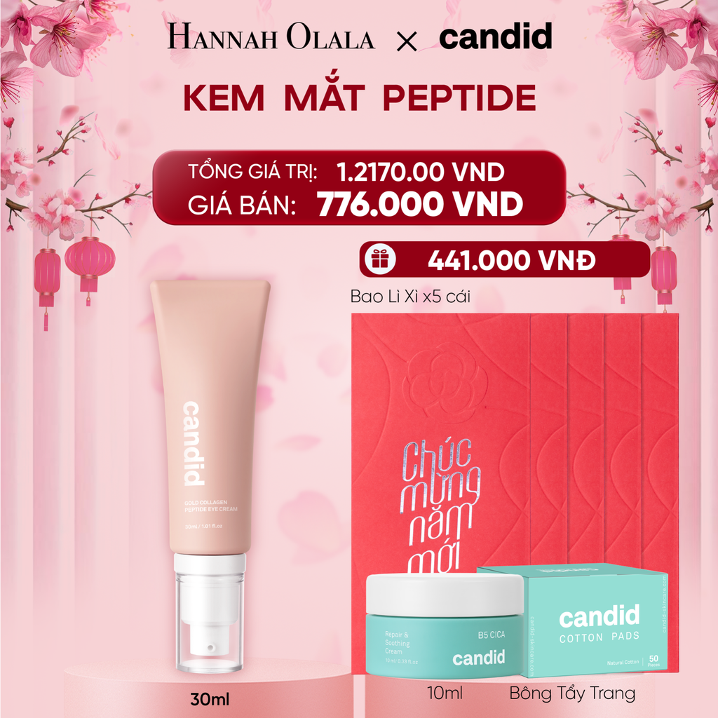  DEAL 4: KEM MẮT PEPTIDE GIẢM NẾP NHĂN, TĂNG ĐỘ ĐÀN HỒI VÀ GIẢM QUẦNG THÂM MẮT 