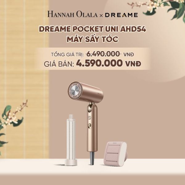  DREAME POCKET UNI AHD54 MÁY SẤY TÓC ION ÂM TƯƠNG THÍCH ĐIỆN ÁP TOÀN CẦU GẤP GỌN TÍCH HỢP TẠO KIỂU TÓC - BH 24 THÁNG 
