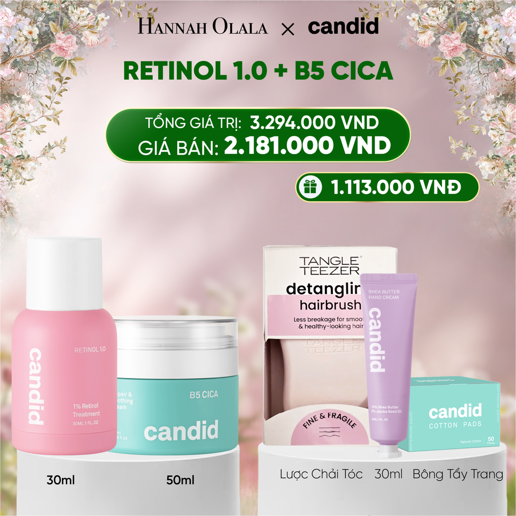  DEAL 6: RETINOL 1.0 & B5 CICA BỘ ĐÔI LÀM MỜ NẾP NHĂN VÀ DƯỠNG ẨM PHỤC HỒI CHUYÊN SÂU 