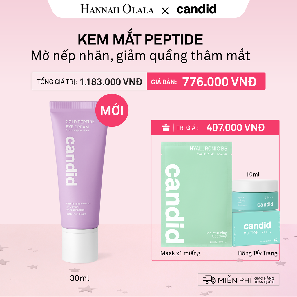  KEM MẮT PEPTIDE GIẢM NẾP NHĂN, TĂNG ĐỘ ĐÀN HỒI VÀ GIẢM QUẦNG THÂM MẮT - DEAL 4 