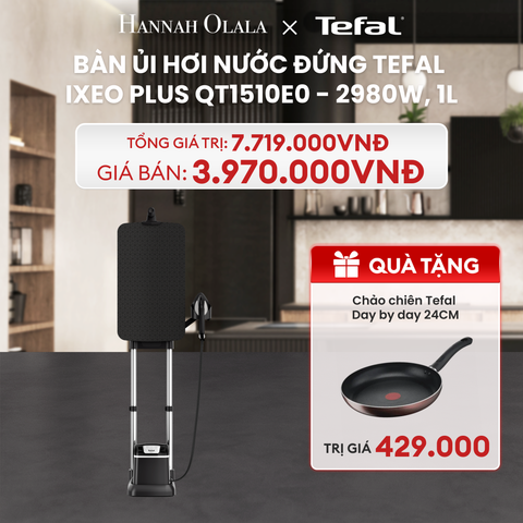  DEAL 4: BÀN ỦI HƠI NƯỚC ĐỨNG TEFAL IXEO PLUS QT1510E0 - 2980W, 1L 