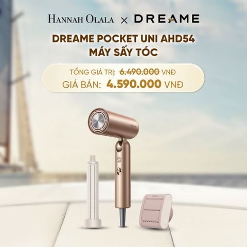  DREAME POCKET UNI AHD54 MÁY SẤY TÓC ION ÂM TƯƠNG THÍCH ĐIỆN ÁP TOÀN CẦU GẤP GỌN TÍCH HỢP TẠO KIỂU TÓC - BH 24 THÁNG 