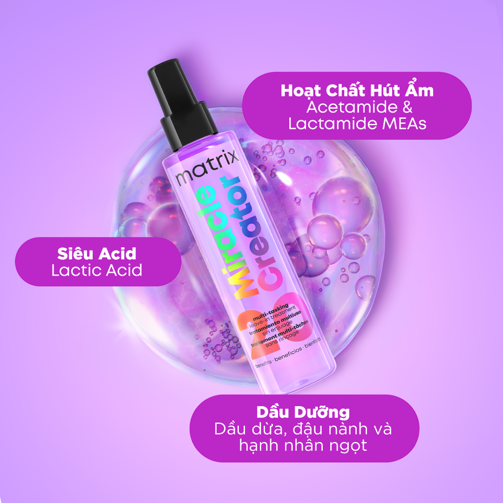  XỊT DƯỠNG ĐA NĂNG KHÔNG CẦN XẢ MATRIX MIRACLE CREATOR 190ML - D24 