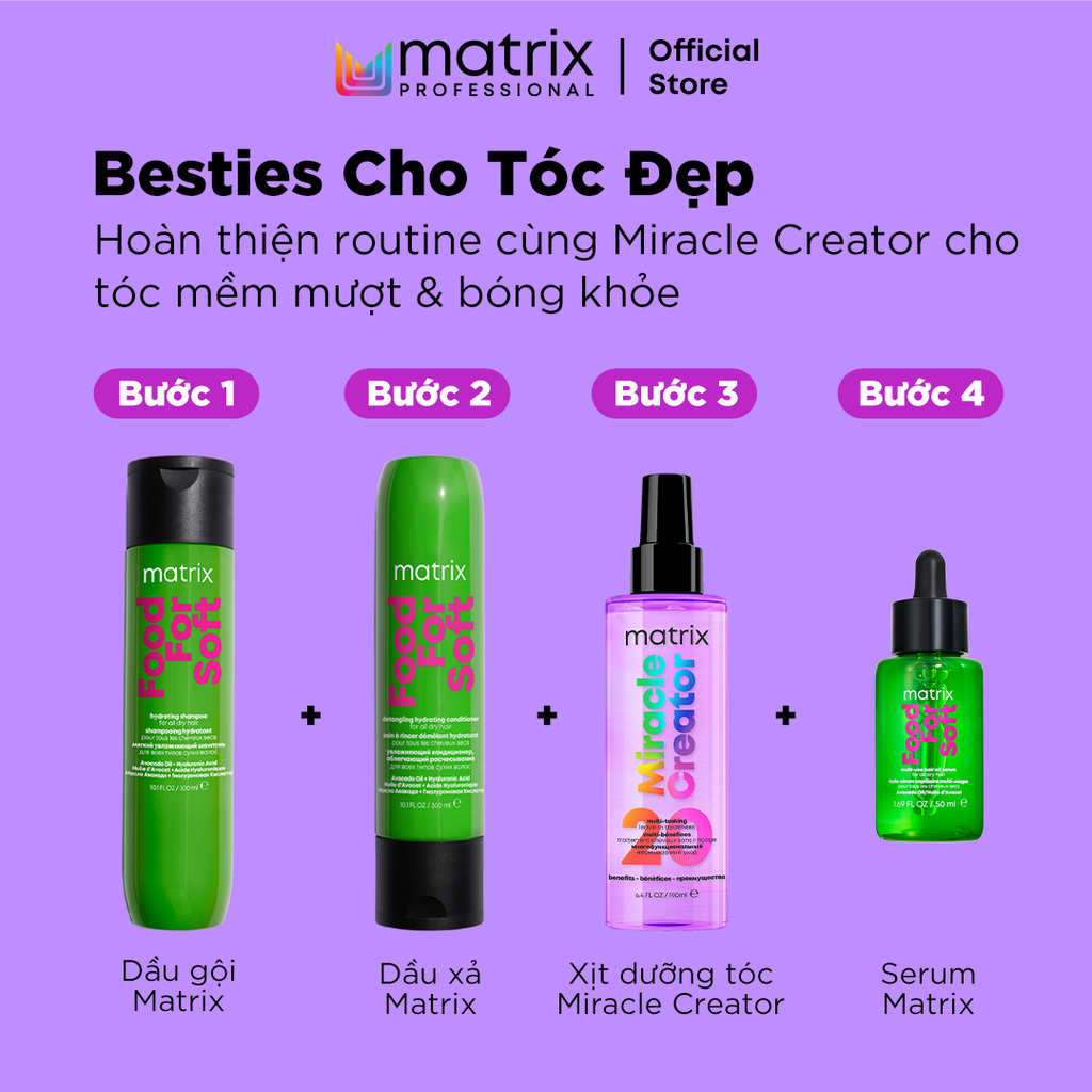 XỊT DƯỠNG ĐA NĂNG KHÔNG CẦN XẢ MATRIX MIRACLE CREATOR 190ML - D24 